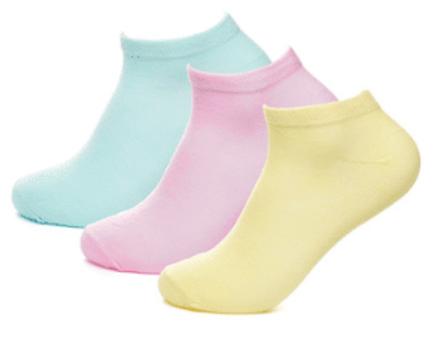 3 pack Ladies pastel trainer socks