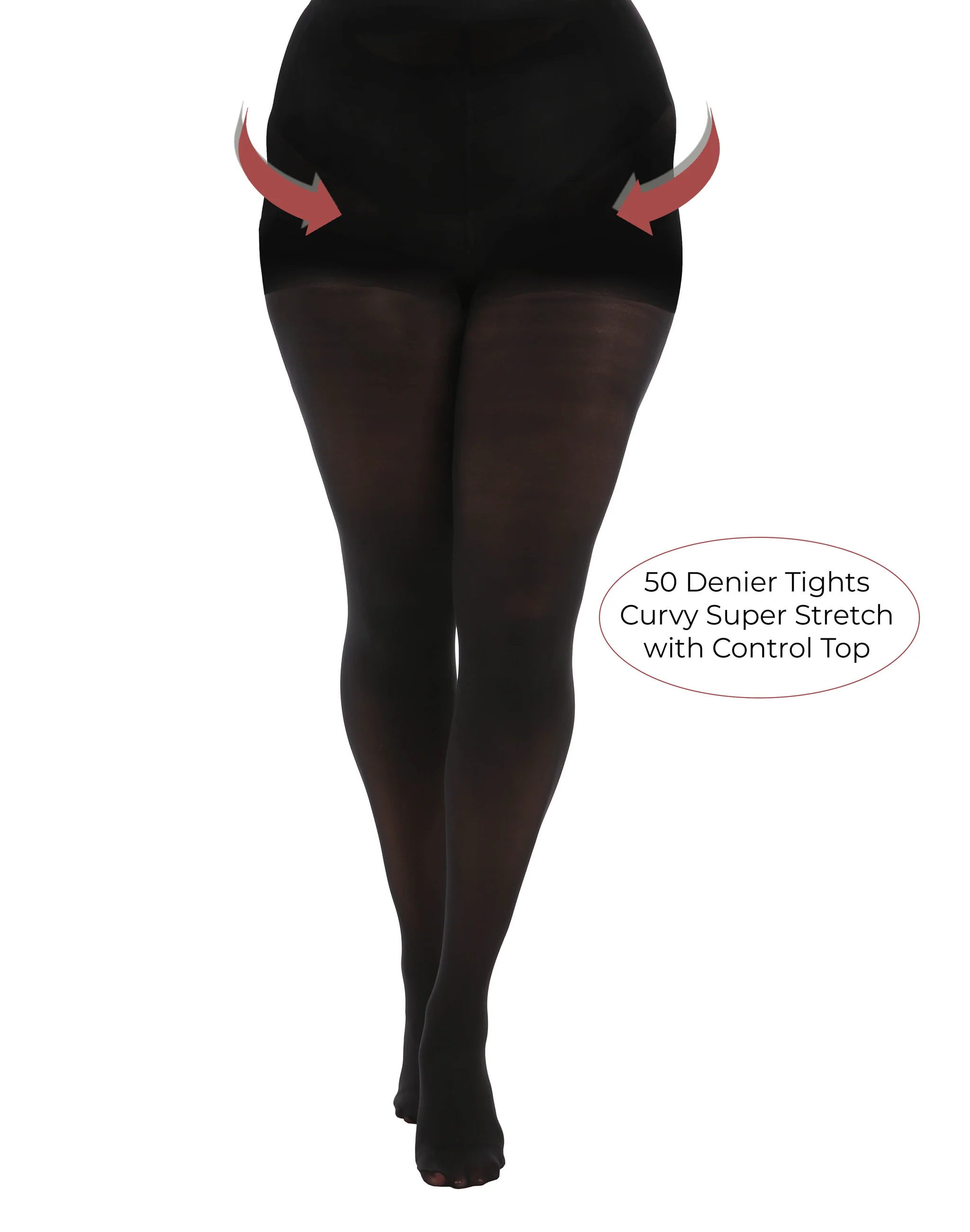 Pamela Mann 50 Denier Control Top Curvy Super Stretch Tights