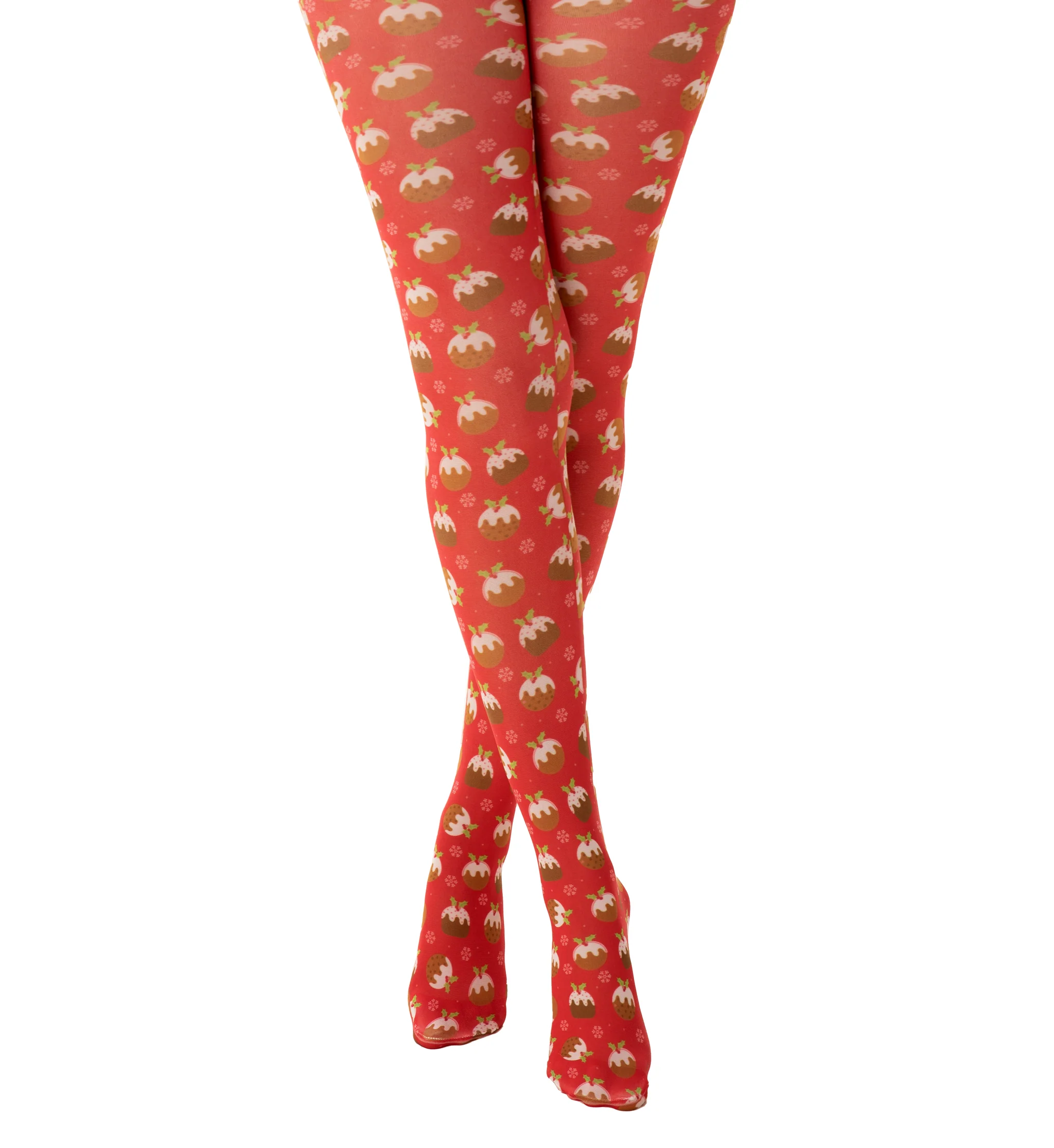 Christmas Pudding Printed Tights by Pamela Mann – Sweet, Festive & Fun! 🎄
