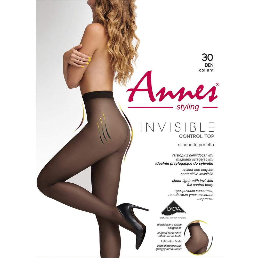 Annes Invisible 30 Denier Control Top Tights