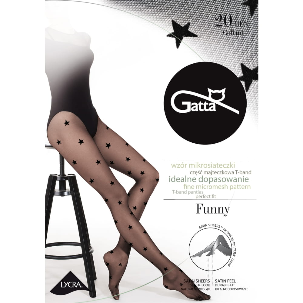 GATTA Tights, Funny Pattern, 20 Den