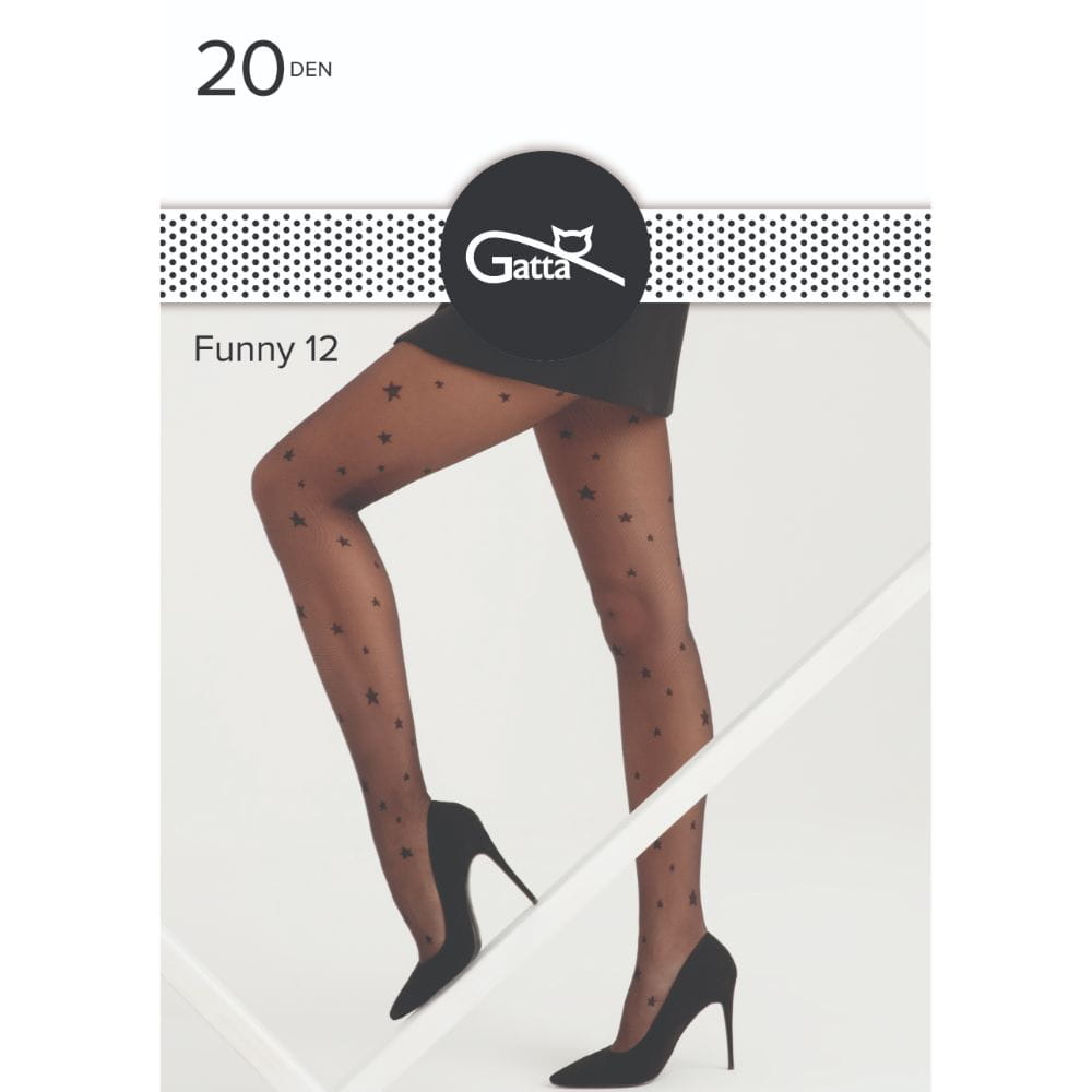 Gatta tights Funny 12 Black 20 den, size S