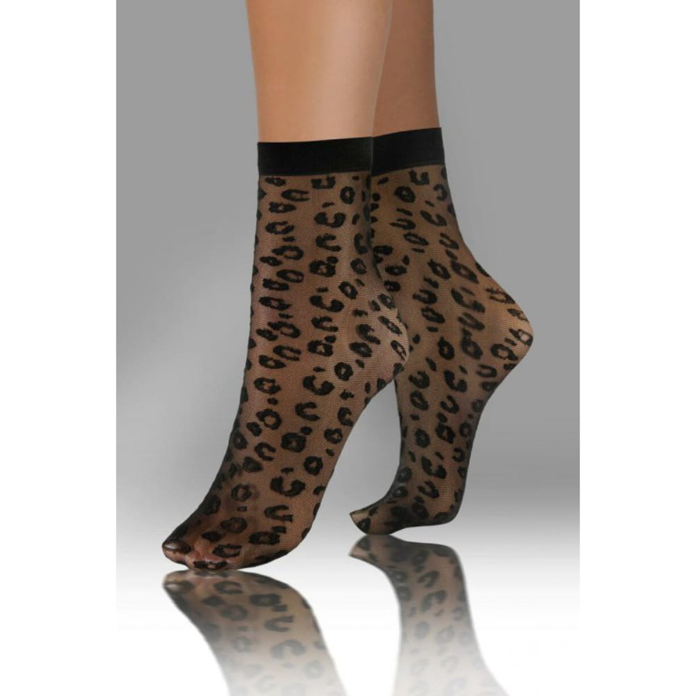 Panther's patterned sheer socks 