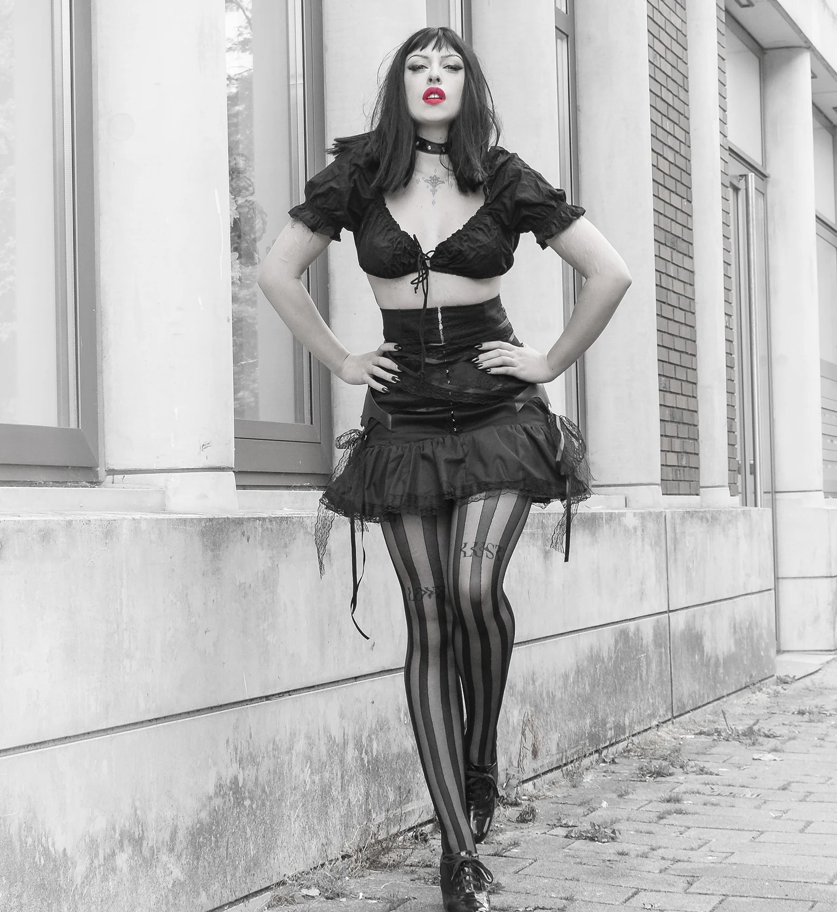 Solid Sheer Stripe Tights by Pamela Mann – Bold Lines, Confident Style 🖤