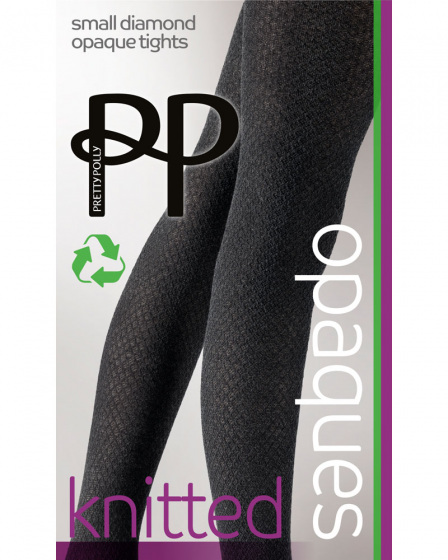 Knitted Opaques Small Diamond Tights – Winter Warmth,Design NPAXX3