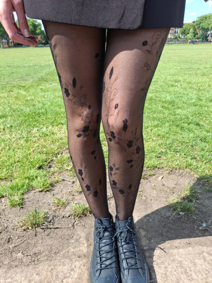 Premium Fashion Floral Tattoo Tights – Elegance with an Edge , Design NPAYU5