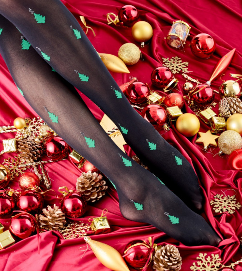 All Over Christmas Tree Tights – Festive Legs, Merry Vibes,Design PNAYT6