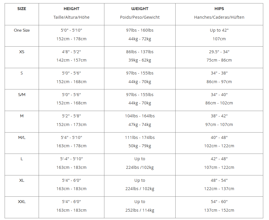Size Guide Thumbnail